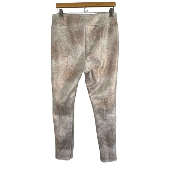 Anthropologie Pant Women 32 Gold Metallic Pull On Ankle Shimmer Boho Festival - Picture 9 of 14